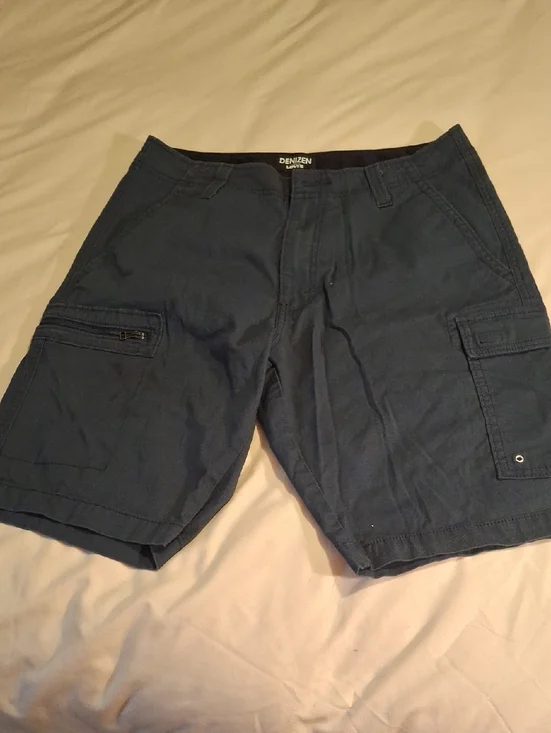 Mens Levi Denizen Blue Cargo Shorts - Picture 1 of 6